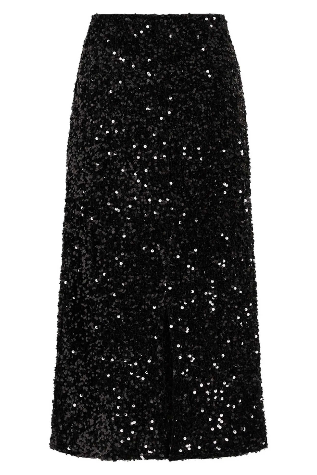 Falda midi con lentejuelas