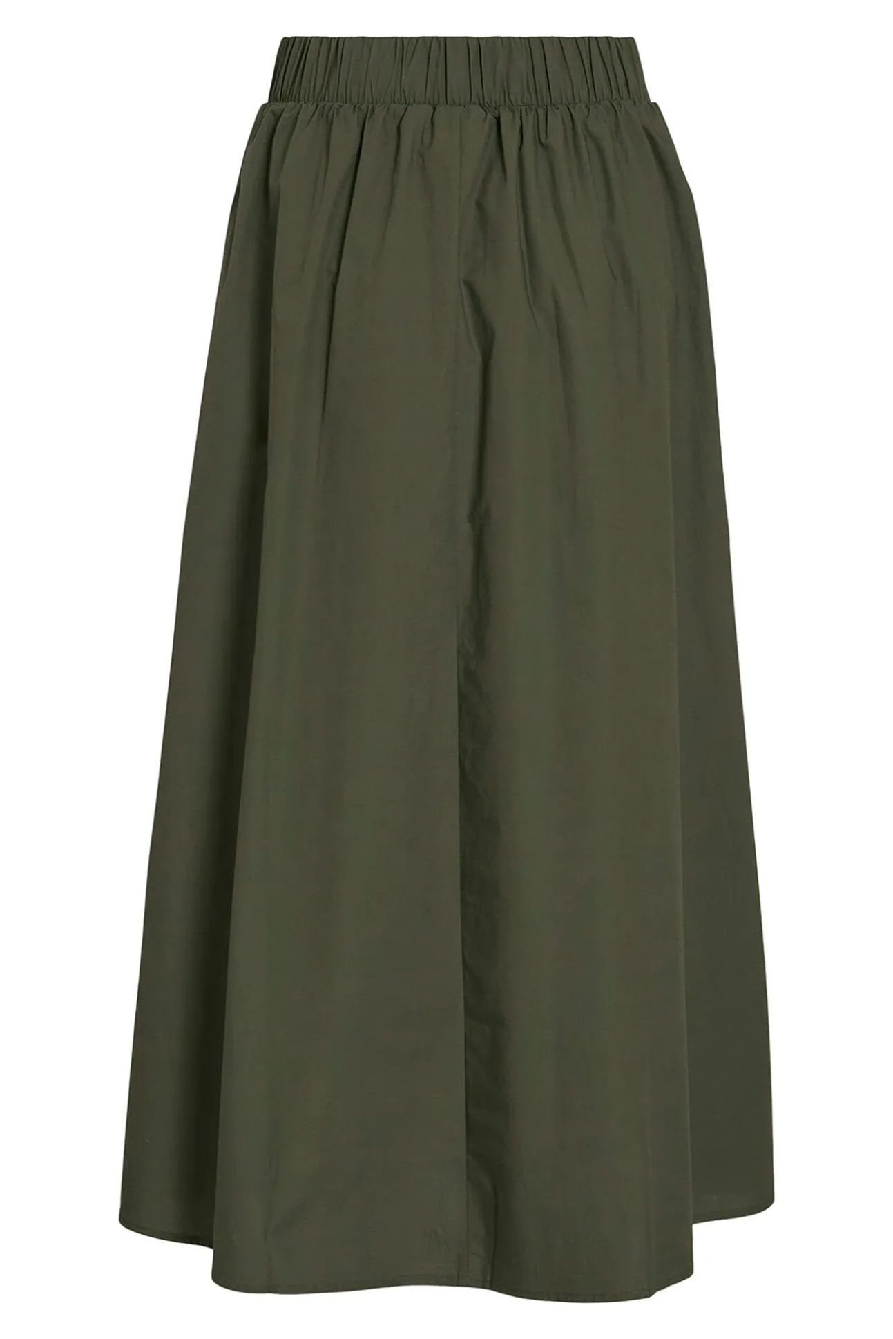 Falda midi de algodón orgánico con viscosa