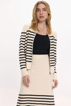 Falda midi de punto con viscosa