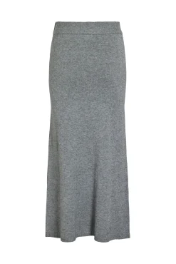 Falda midi de punto con viscosa