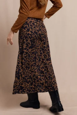 Falda midi estampada