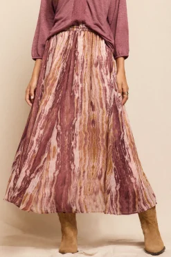 Falda midi estampada