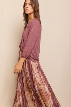 Falda midi estampada