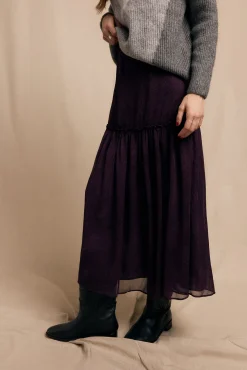 Falda midi estampada