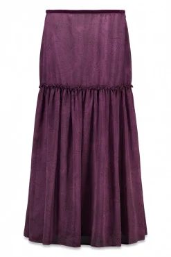 Falda midi estampada