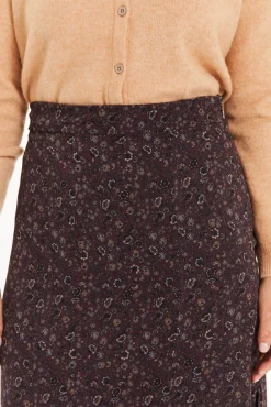 Falda midi estampado floral pequeño