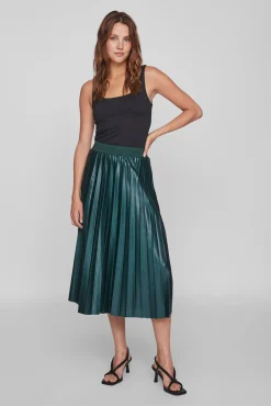 Falda midi plisada