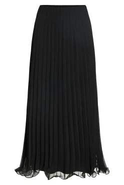 Falda midi plisada de gasa