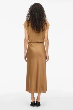 Falda midi satén