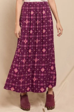 Falda mido estampada