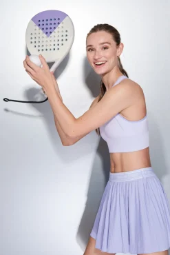 Falda plisada lila malla interior