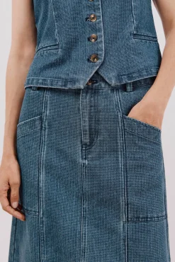 Falda vaquera textura