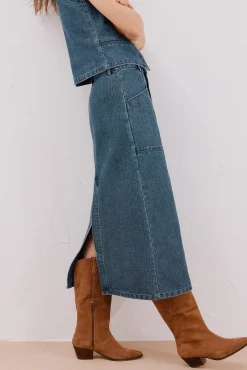 Falda vaquera textura