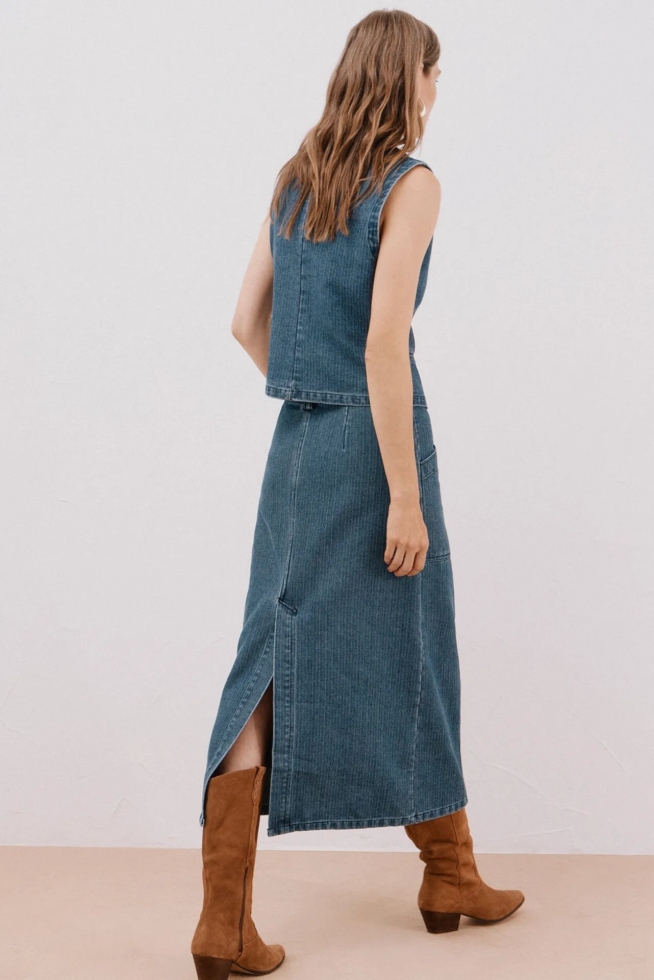 Falda vaquera textura