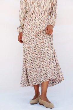 Falda vuelo estampada