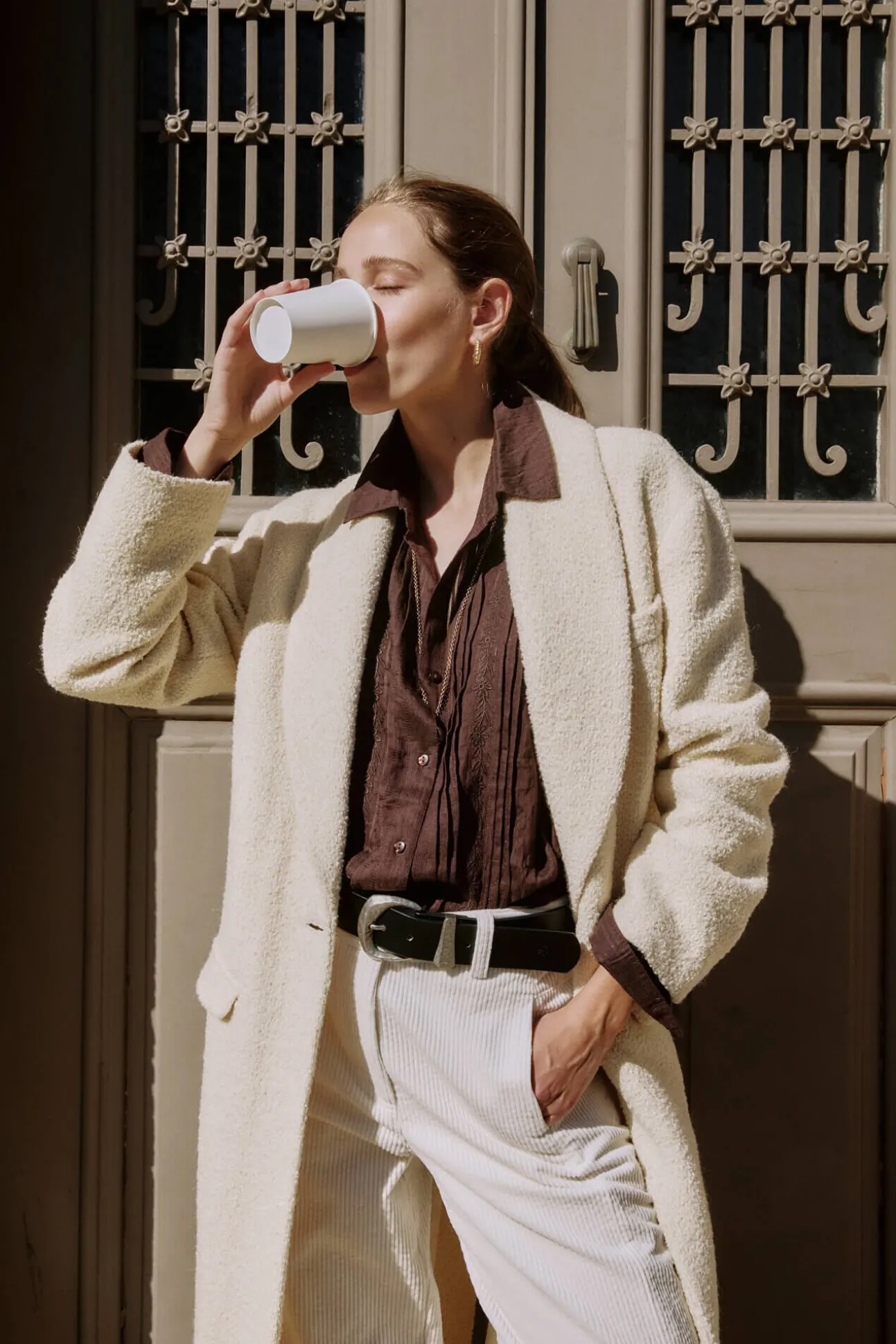 Fiamma. Abrigo con cuello solapa