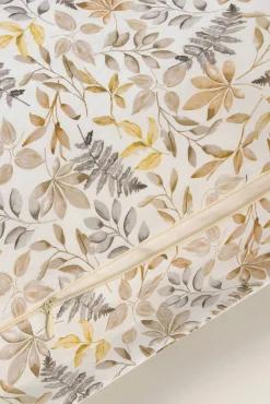 Funda cojín algodón hojas en rama