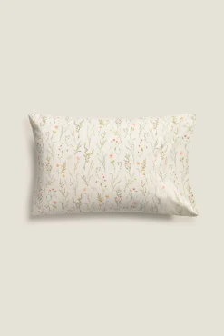 Funda de almohada de satén estampada