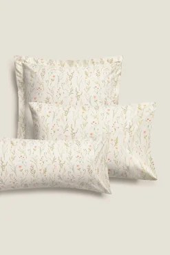 Funda de almohada de satén estampada