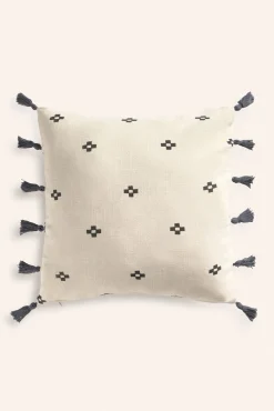 Funda de cojín cuadrada de algodón Kobe