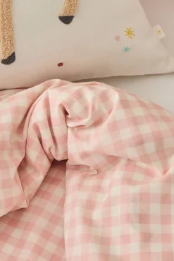 Funda nordica tejida cuadros vichy