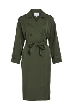 Gabardina larga anudada