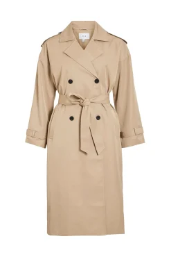 Gabardina larga anudada