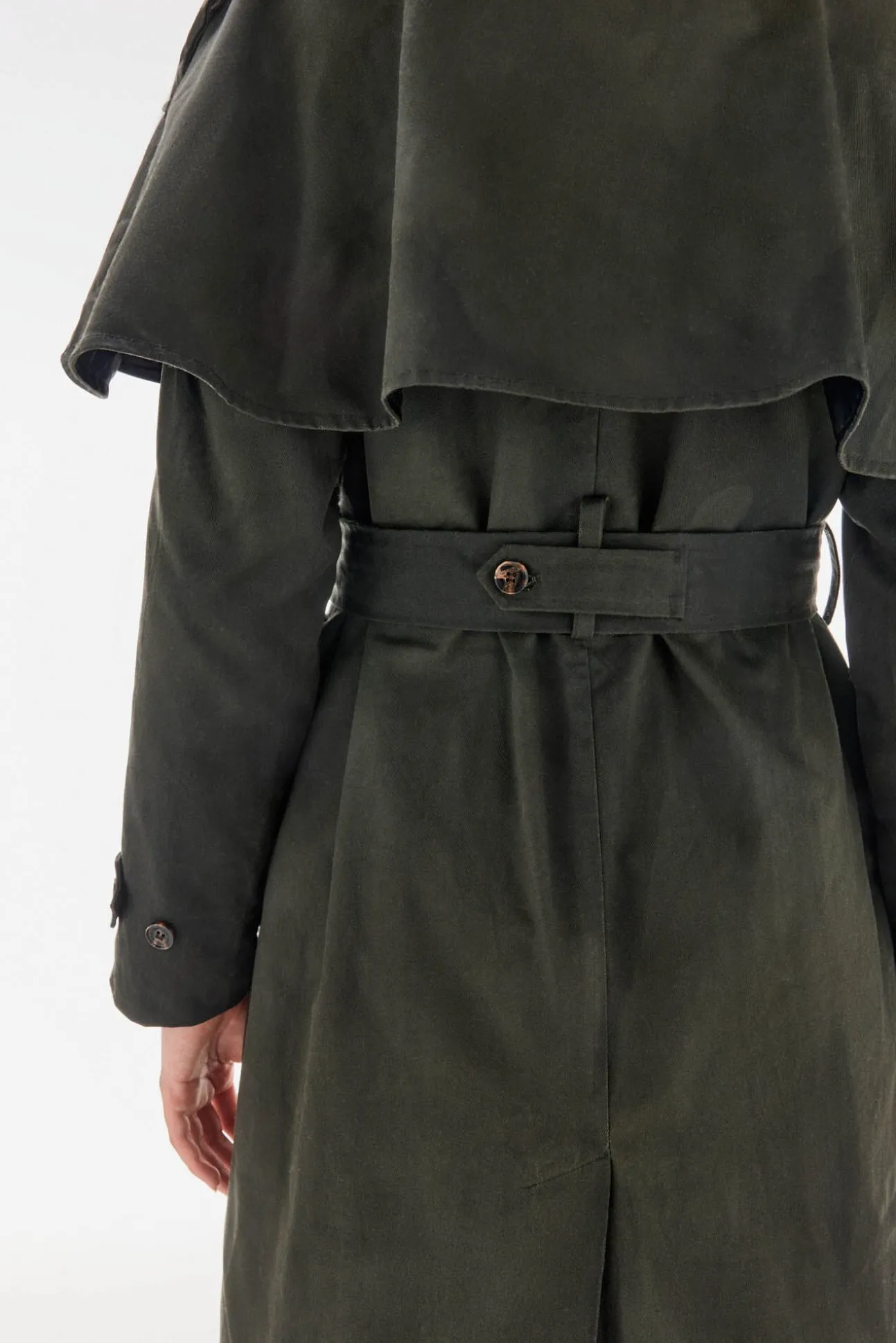 Gabardina larga encerada