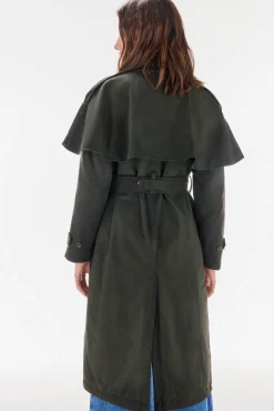 Gabardina larga encerada