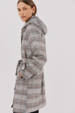 Gabardina satinada capucha desmontable