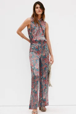 Gadea. Top halter estampado