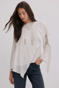 Guiada. Blusa con cruce asimétrico