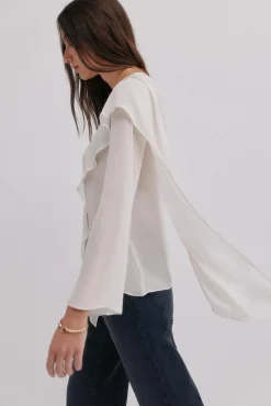 Guiada. Blusa con cruce asimétrico