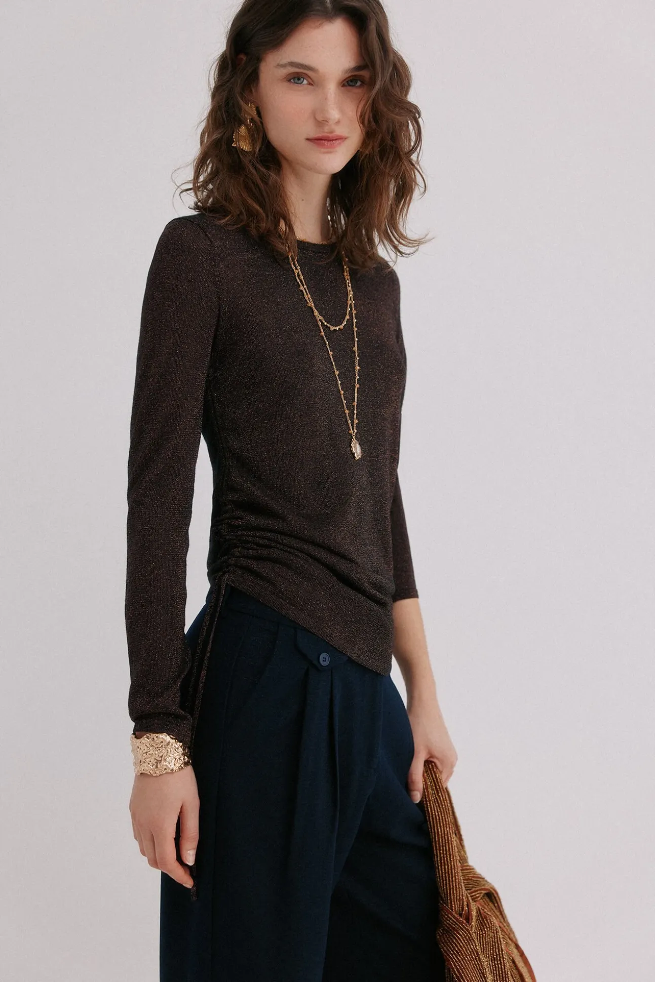 Imani. Jersey con frunces