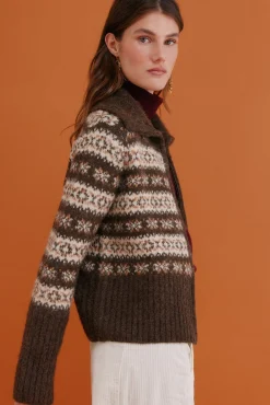 Inola. Cárdigan grecas