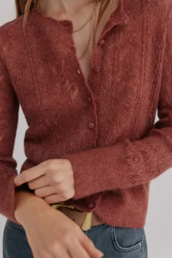 Inés. Cárdigan calado