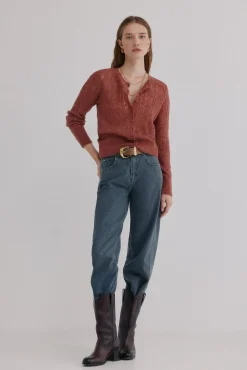 Inés. Cárdigan calado