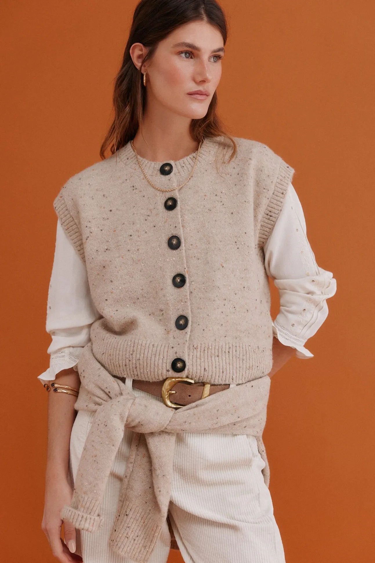 Ita. Chaleco jaspeado