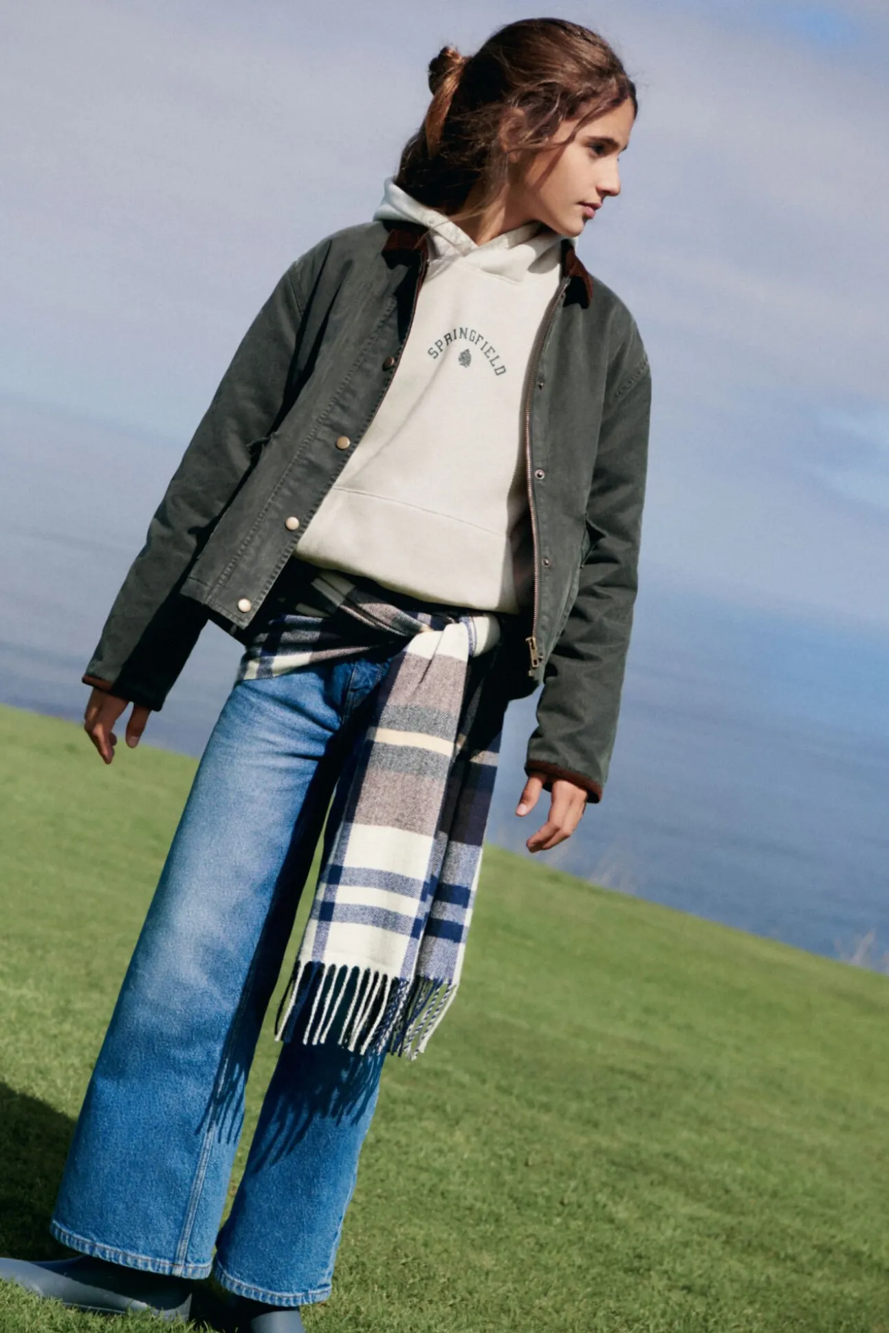 Jeans denim culotte niña