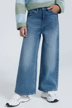 Jeans denim culotte niña