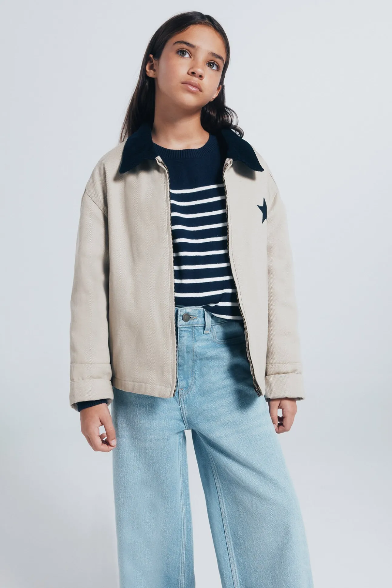 Jeans denim culotte niña