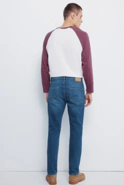 Jeans en knit denim slim fit