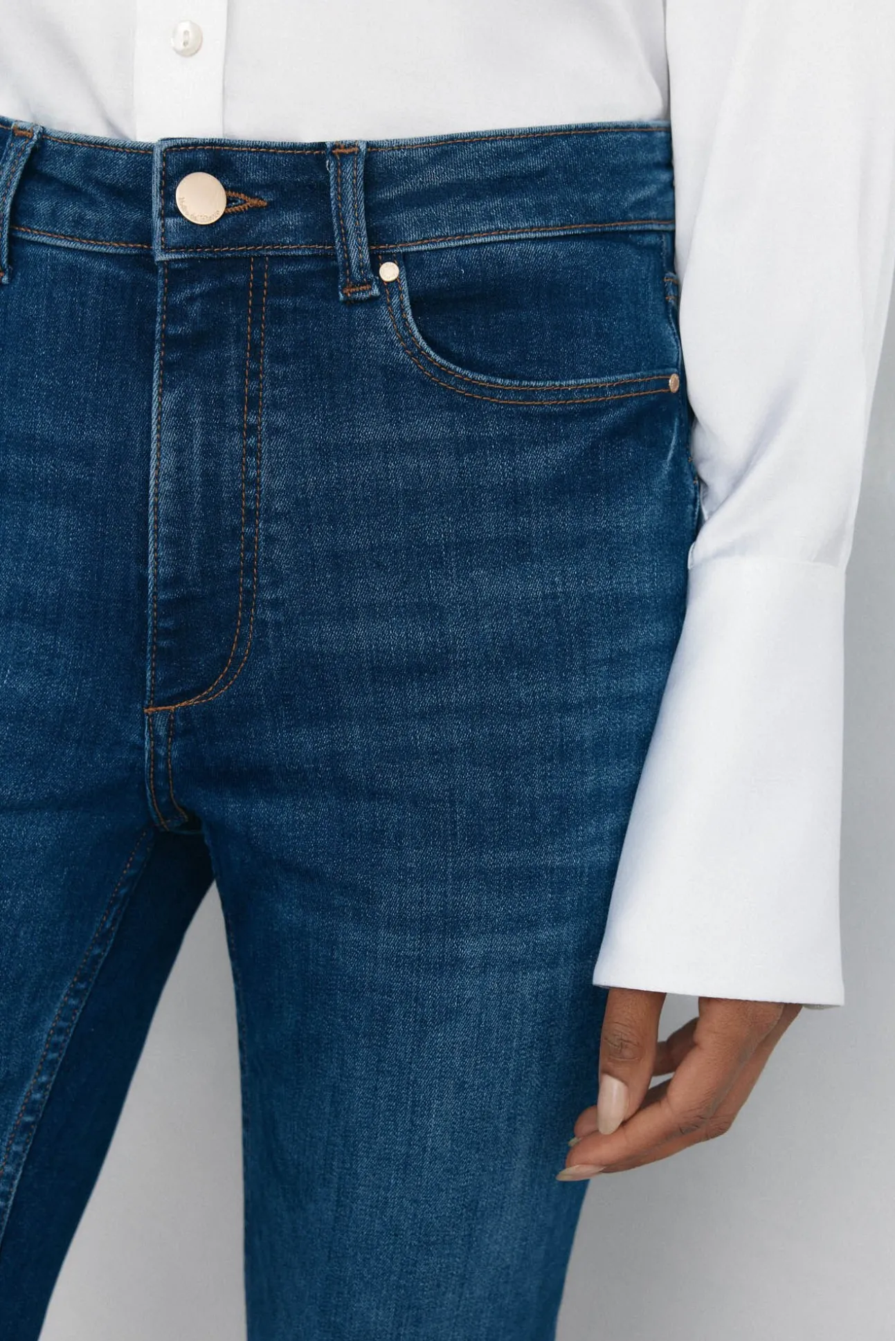 Jeans push up flare cropped