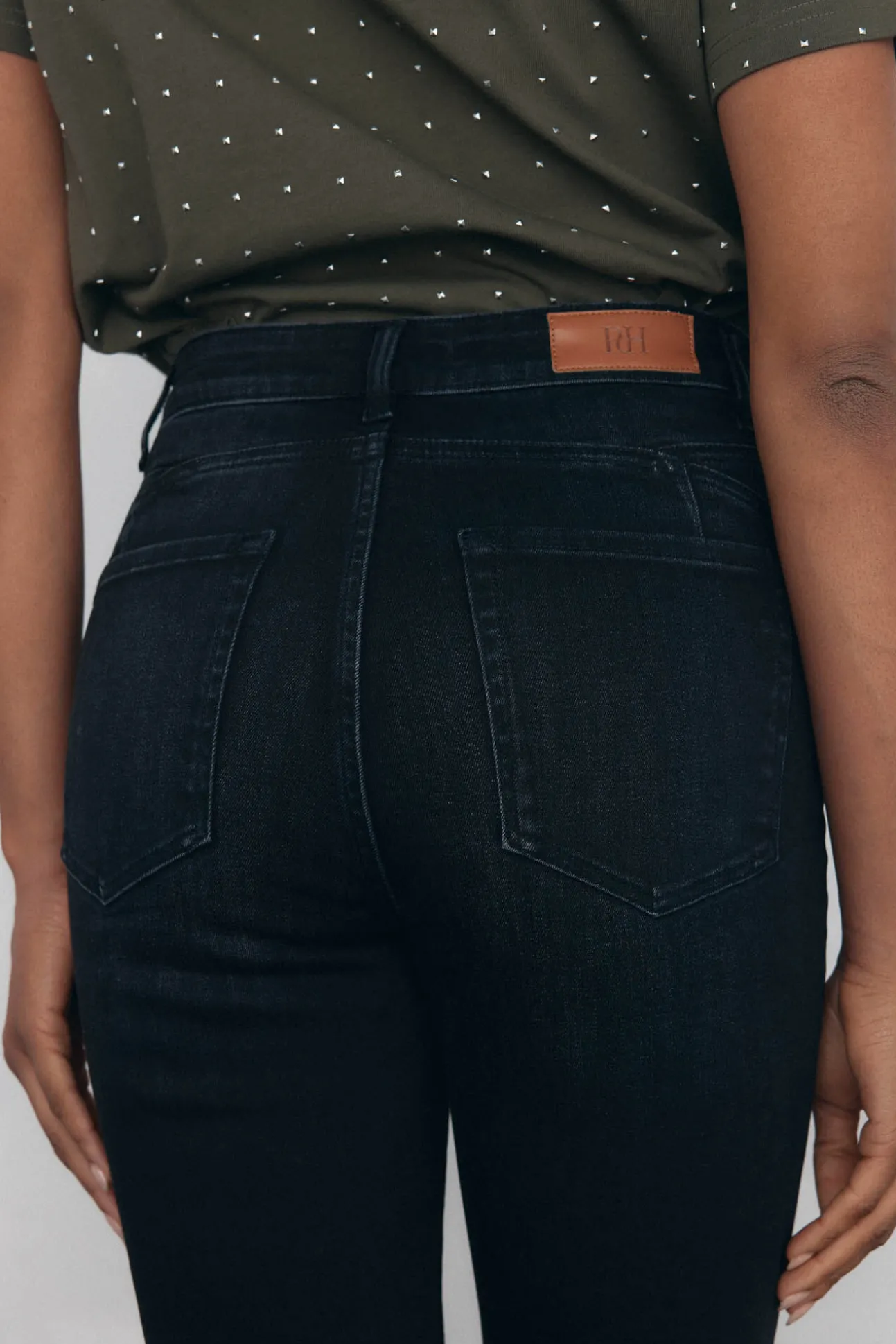 Jeans push up flare cropped