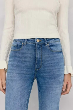 Jeans push up flare cropped