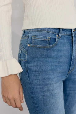 Jeans push up flare cropped