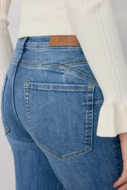 Jeans push up flare cropped