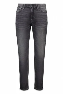 Jeans skinny gris oscuro lavado
