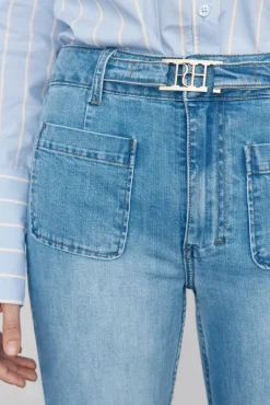 Jeans stove pipe cropped