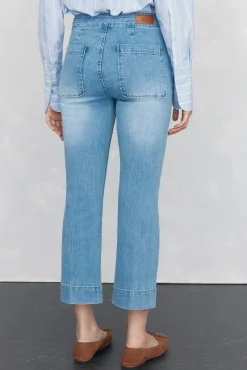 Jeans stove pipe cropped